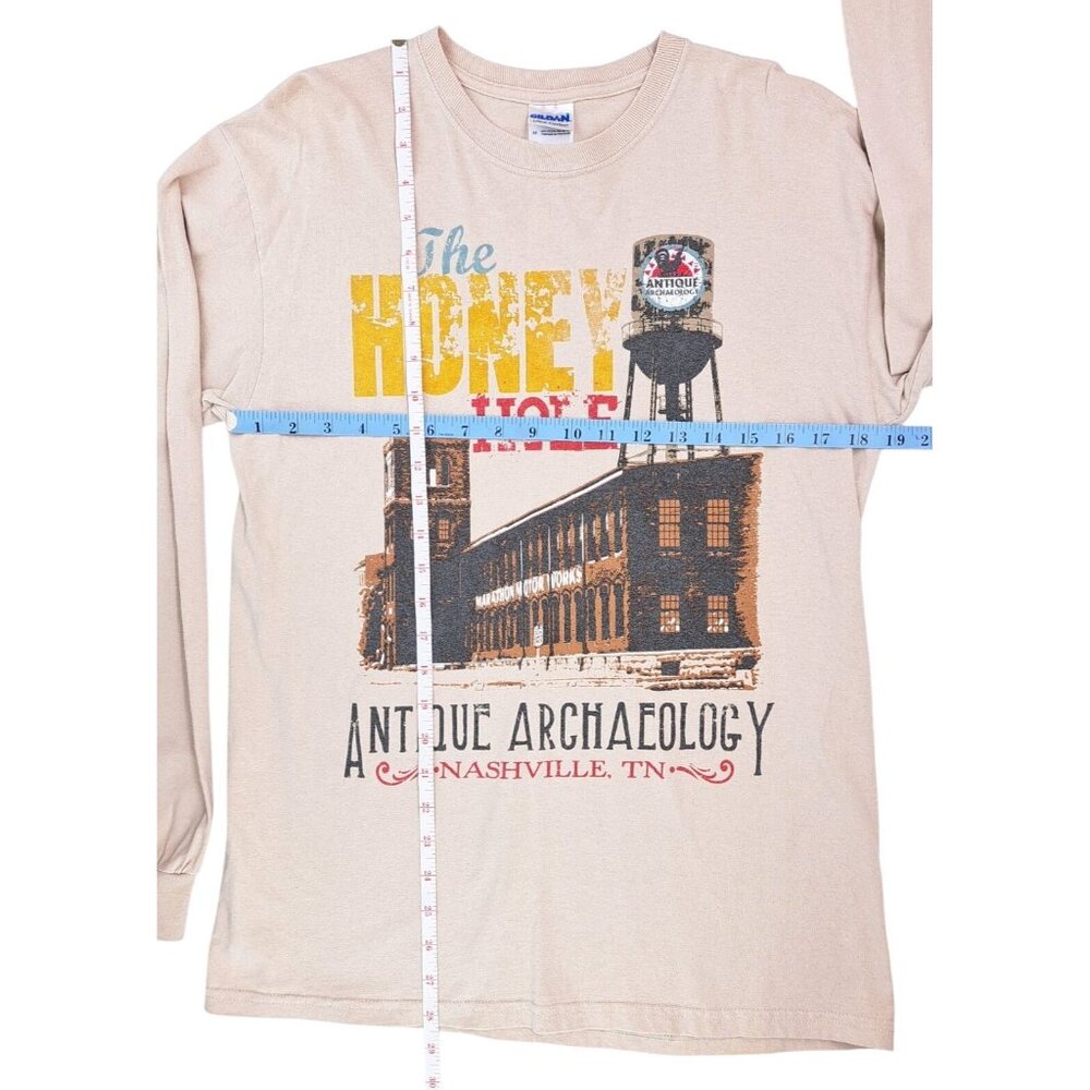 Antique Archaeology Long Sleeve T-Shirt Honey Hole Nashville Tan Men Size Medium - Picture 6 of 6